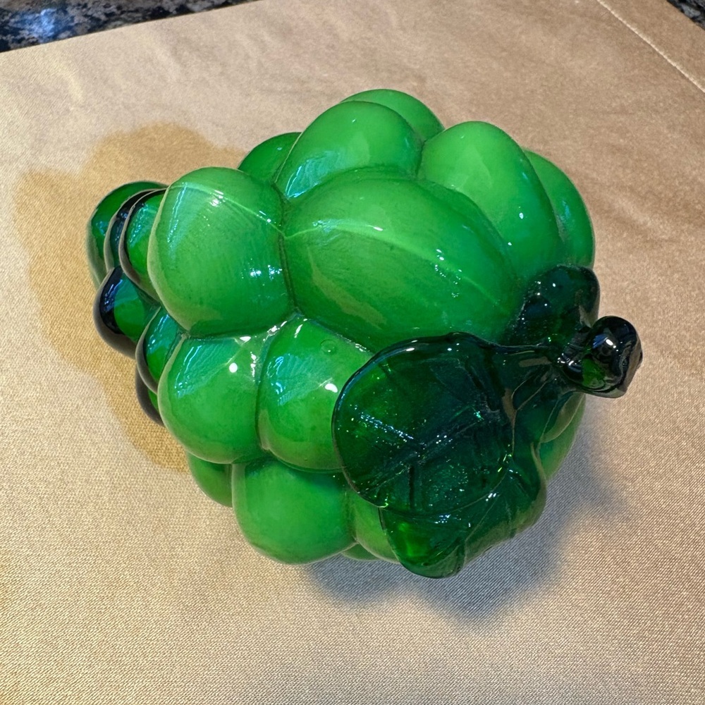 Green Glass Grape Cluster Home Accent